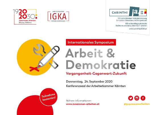 Plakat Symposium "Arbeit & Demokratie"
