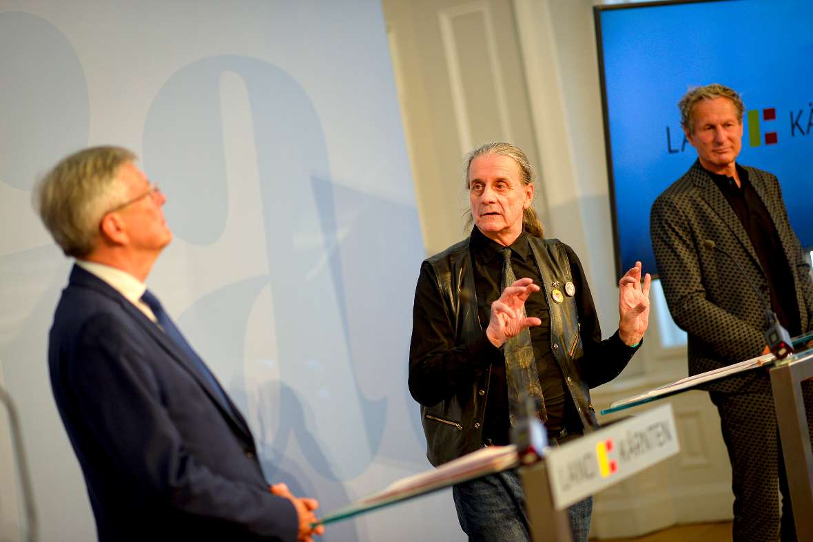 Abschlusspräentation Schüler Jugend Theater 2019/2020; mit u.a. LH Peter Kaiser, <br/>Gerhild Hubmann, Robert Klinglmair, <br/>Rudolf Altersberger und <br/>Herbert Gantschacher;