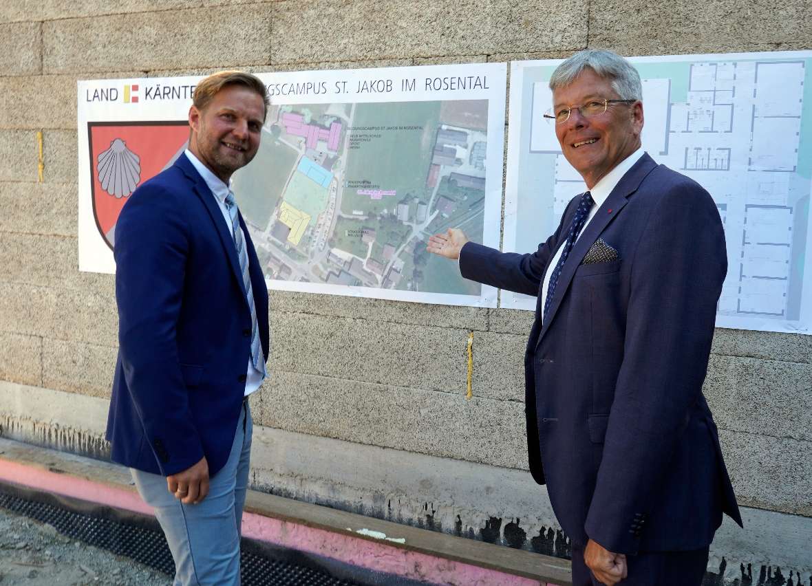 Spatenstich Bildungscampus St. Jakob i. R. mit LH Peter Kaiser;