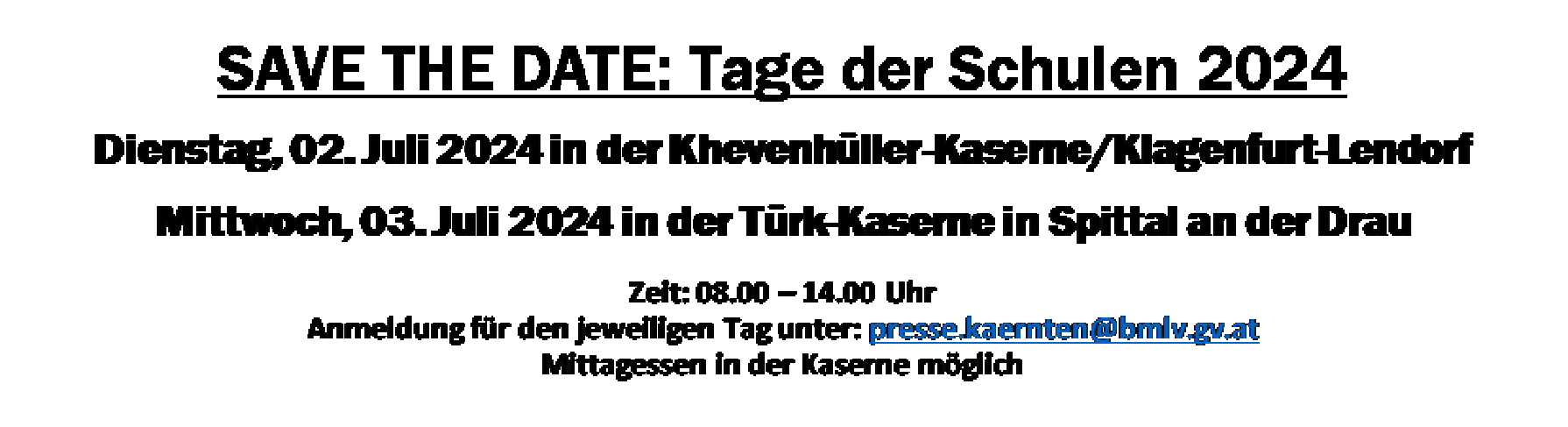 Einladung zum Tag der Schulen